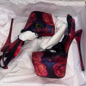 Louboutin Floral Heels